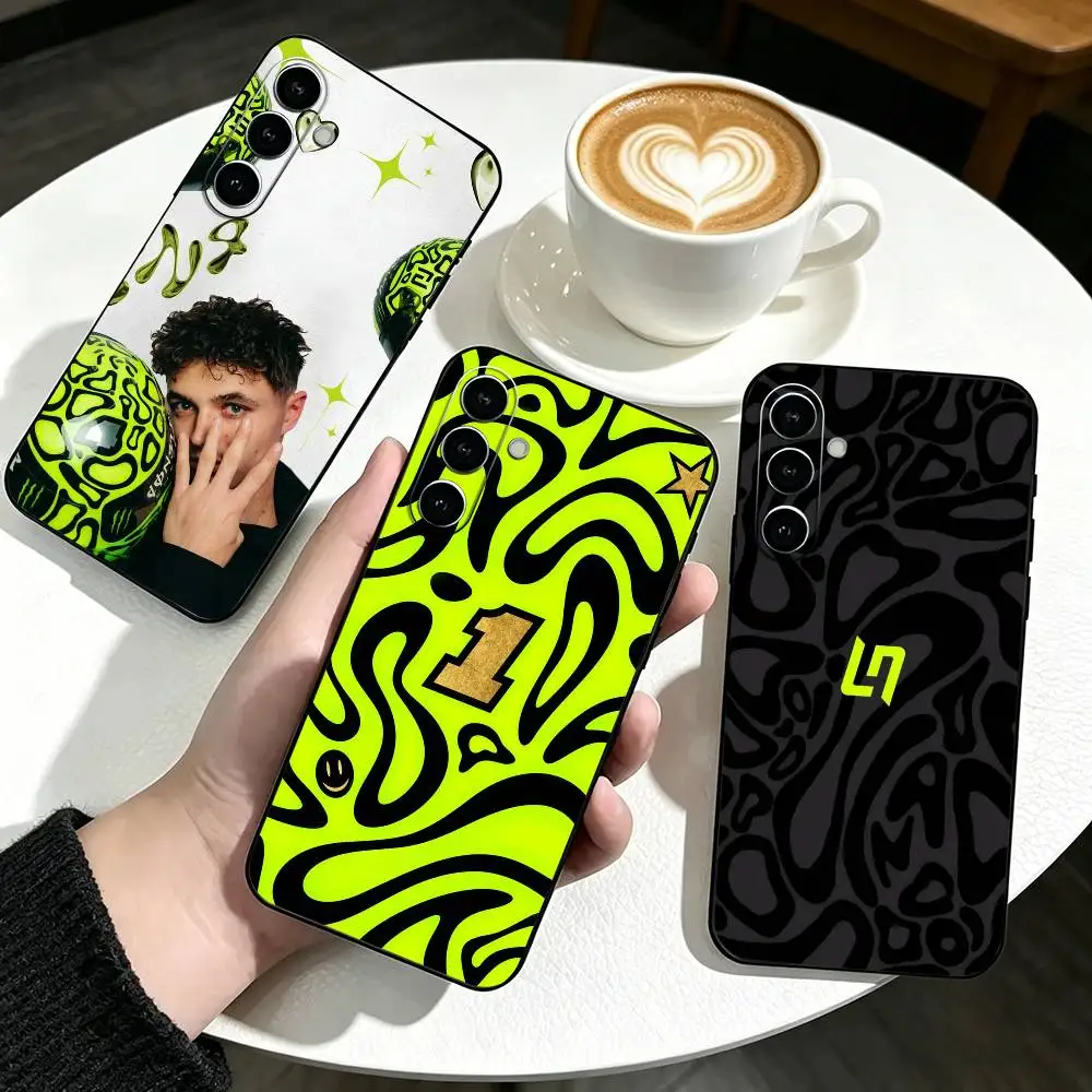 Lando N-Norris Sprots   Phone Case Black Silicone Soft For Samsung Galaxy A73,A72,A71,A70,A53,A52,A51