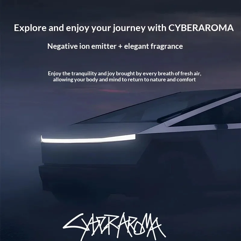 

Car Air Freshener with Negative Ion Purifier, CYBER AROMA Smart Car Diffuser for Tesla Model 3/Y Universal Car Accessories