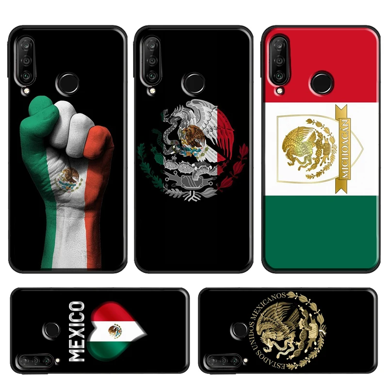 Mexico Flag Case For Huawei P40 Lite P20 P30 Pro P Smart Z 2019 Mate 20 Lite Nova 5T Honor 50 10i 8X 9X