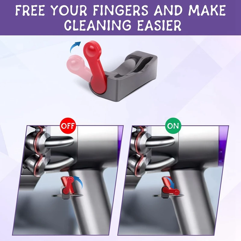 Interruptores de repuesto para Dyson V11 V10, Control de interruptor de fijación, botón de liberación mejorado, abrazadera de Control de interruptor de apagado duradera