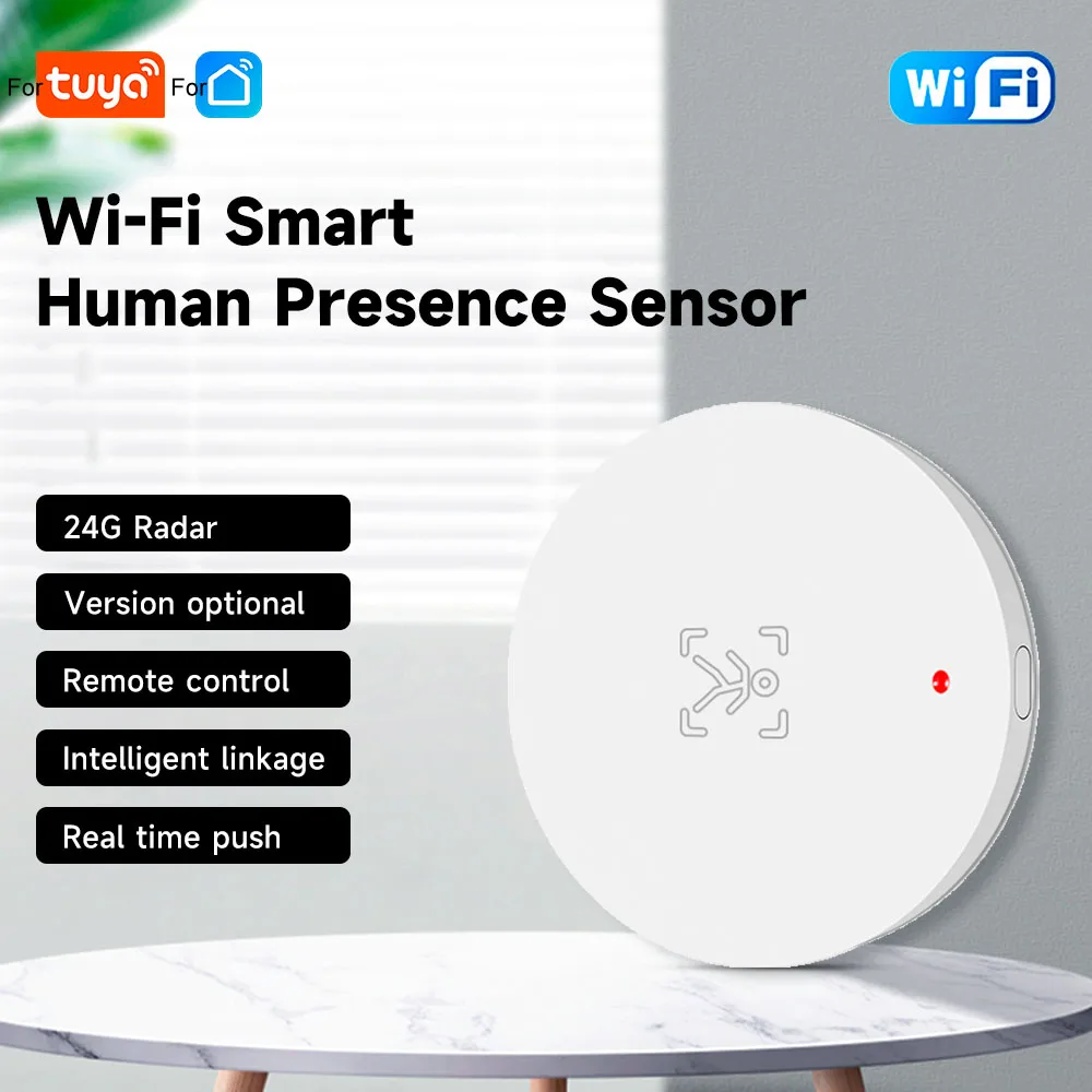Smart Sensor for Human Motion and Presence Detection with 24G mmWave Tech for Tuya Wifi and For Zigbee Smart Home Automation