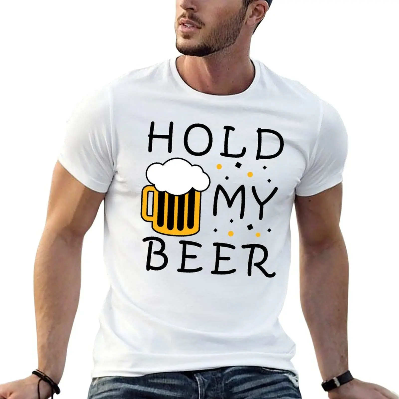 Hold My Beer T-Shirt man t shirt summer t shirts for man pack white t shirts designer T-shirt