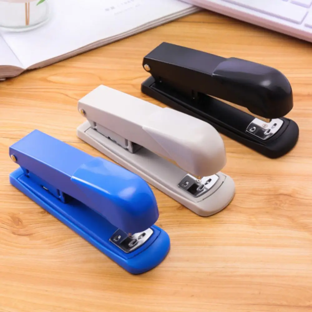 Effortless Stapler Large Size Labor-Saving Stapler Efficient Portable Paper Stapling Machine Grey/Black/Blue Stable Stationery