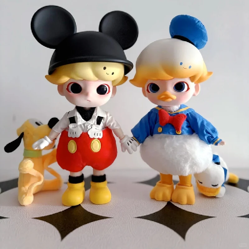

Аутентичная Коллекционная фигурка POPMART DIMOO DONALD DUCK в масштабе 1/8, модная игрушка BJD, украшение для рабочего стола, коллекция-сюрприз на день рождения