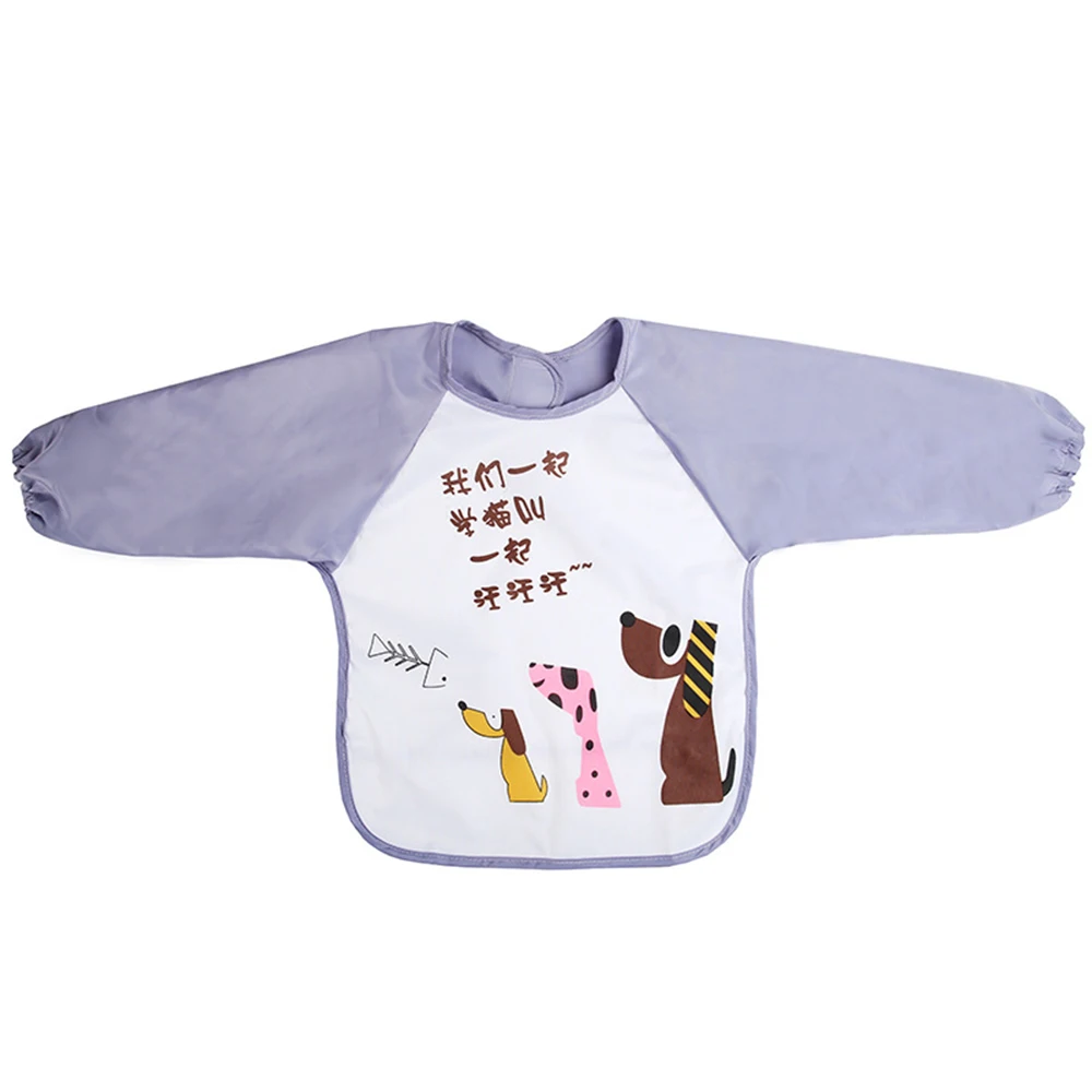 

Cartoon Colorful Baby Bibs Long Sleeve Art Apron Animal Smock baby Bib Burp Clothes Soft Feeding Eat Toddle Waterproof