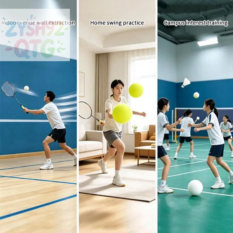 T-Ball Single-Player Badminton Trainer Solo Badminton Practice Rebound Ball Self-Study Rebounds Device For Badminton Beginner