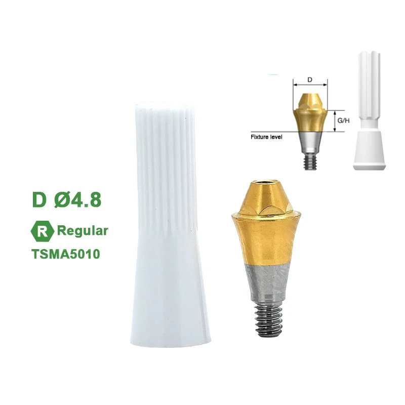 10Pcs OSSTEM Dental Prosthetic Kit: Conical Abutments, Implant Analogs, Transfer Copings, Cover Screws & Protective Caps