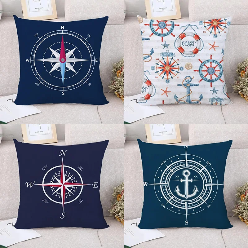 Compass Pattern Decorative Pillowcase Cushion Pillowcase Home Decor Bedding