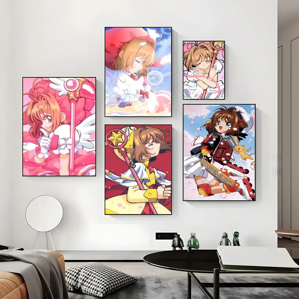 Cardcaptor S-Sakura Kawaii Poster Paper Print Home Living Room Bedroom Entrance Bar Cafe Art Painting Decoration