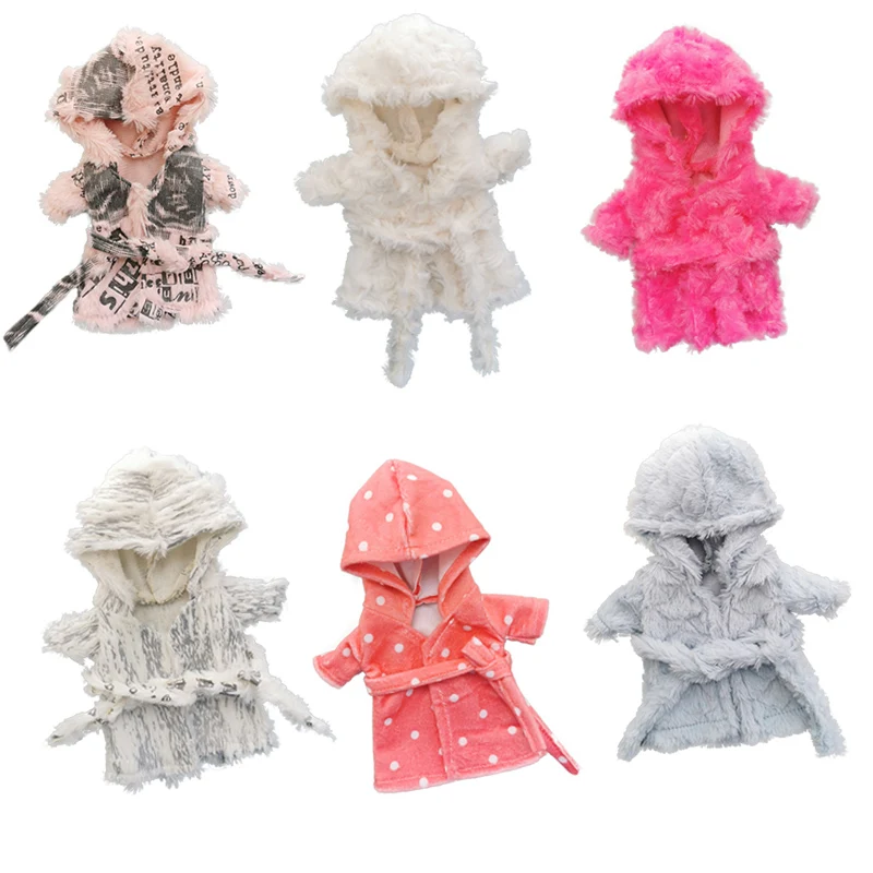 

Doll Clothes Bathrobes Fit 25cm Mellchan Doll Toy 1/6 BJD New Born Doll Accessories Cute Bathrobe Girls Children Gifts