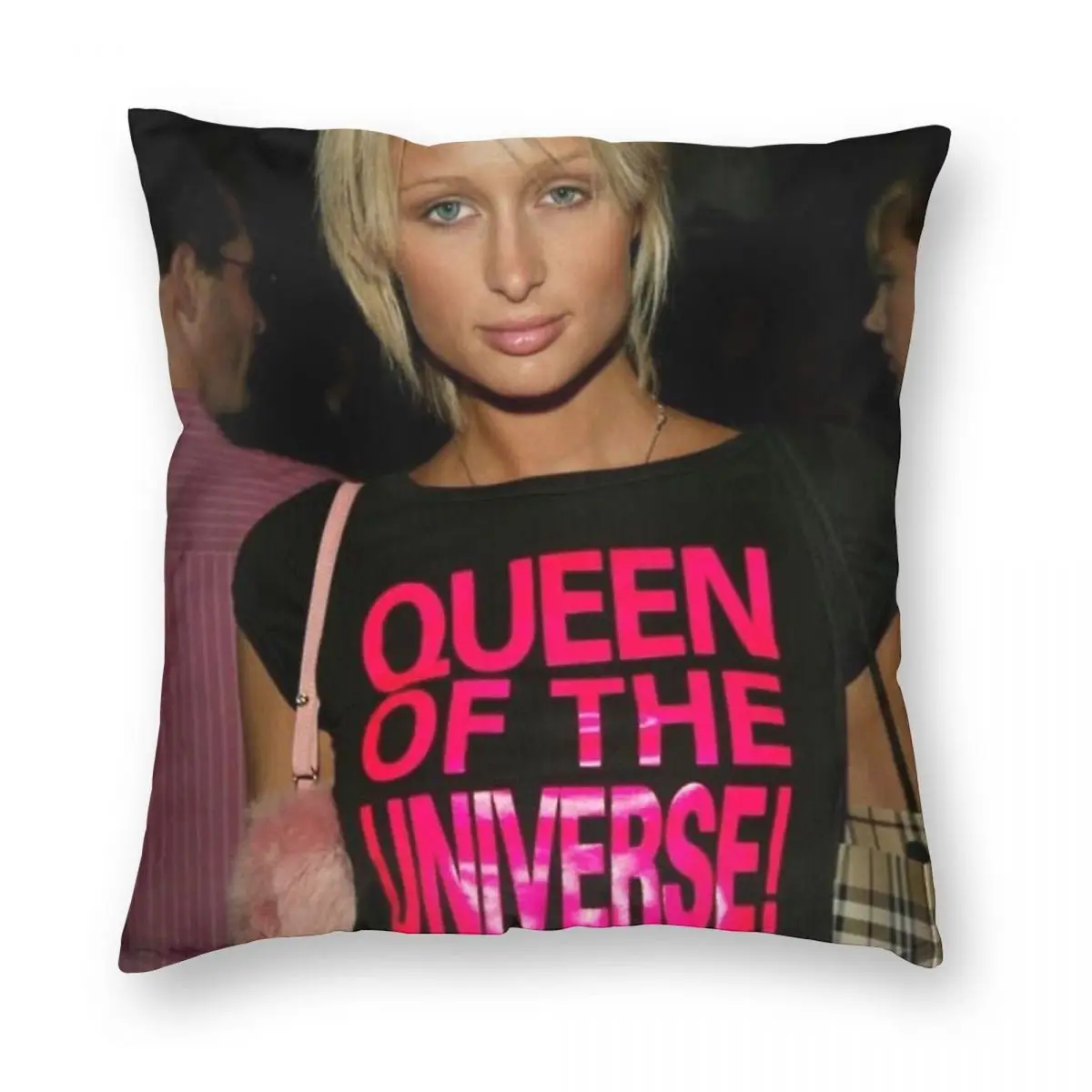 غطاء وسادة مخملي من الكتان والبوليستر ، غطاء وسادة مطبوع ، ديكور مطبوع ، باريس ، هيلتون ، ملكة الكون ، سيارة ، بيع بالجملة