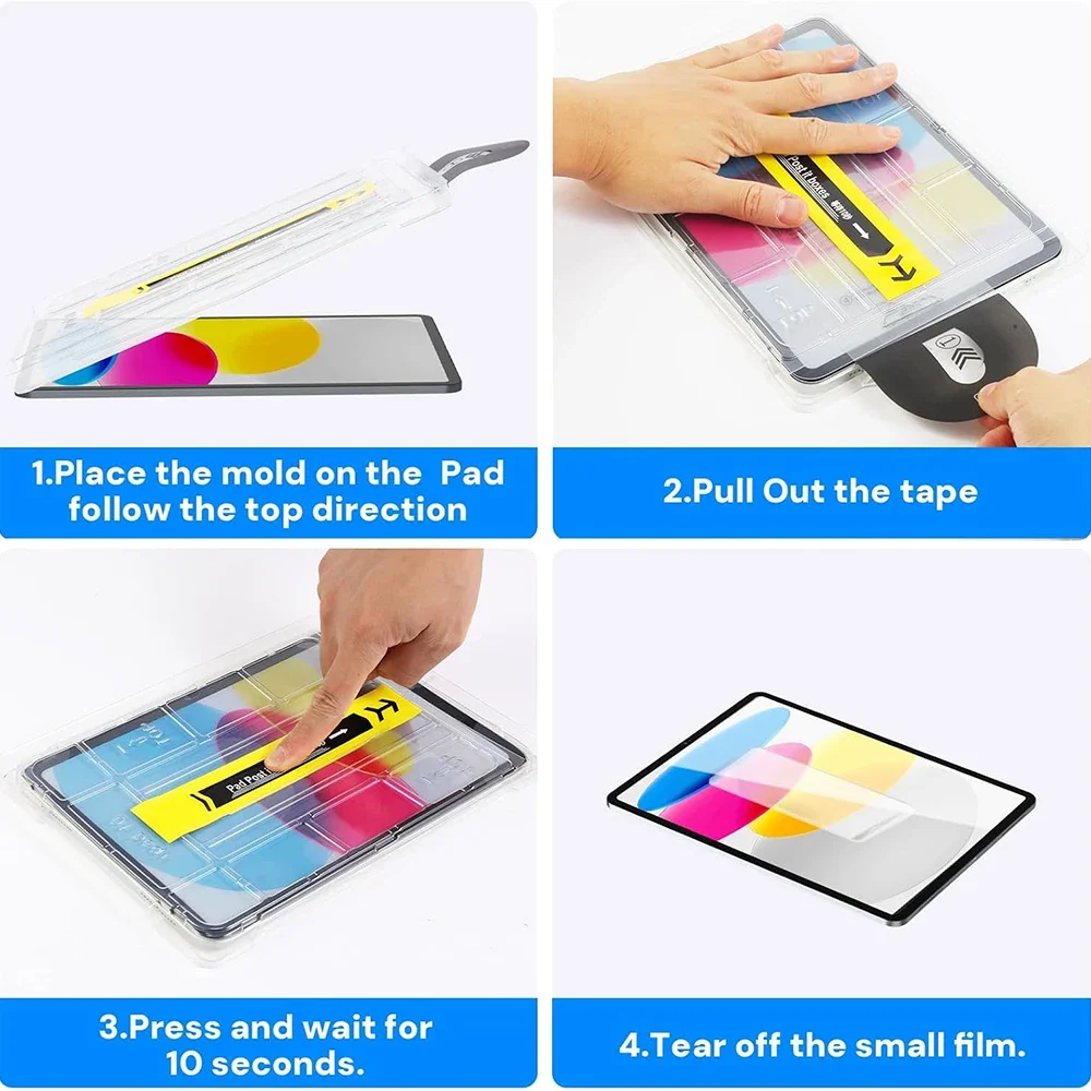 1-2Pcs Easy to Install Tempered Glass For IPad (A18) 12th HD Screen Protector for IPad (A16) 11th Shatterproof Protective Films