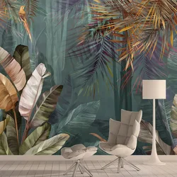 Peel and Stick Wallpapers Accept for Living Room Decoration Tropical Forest Nordic TV Background Wall Design Papers Home Decor