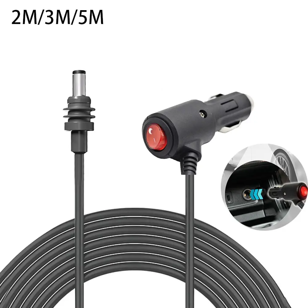 스타링크 미니용 2M/3M/5M DC 전원 케이블, 시가잭 12V-24V 어댑터 전원 케이블 (온오프 스위치 포함)