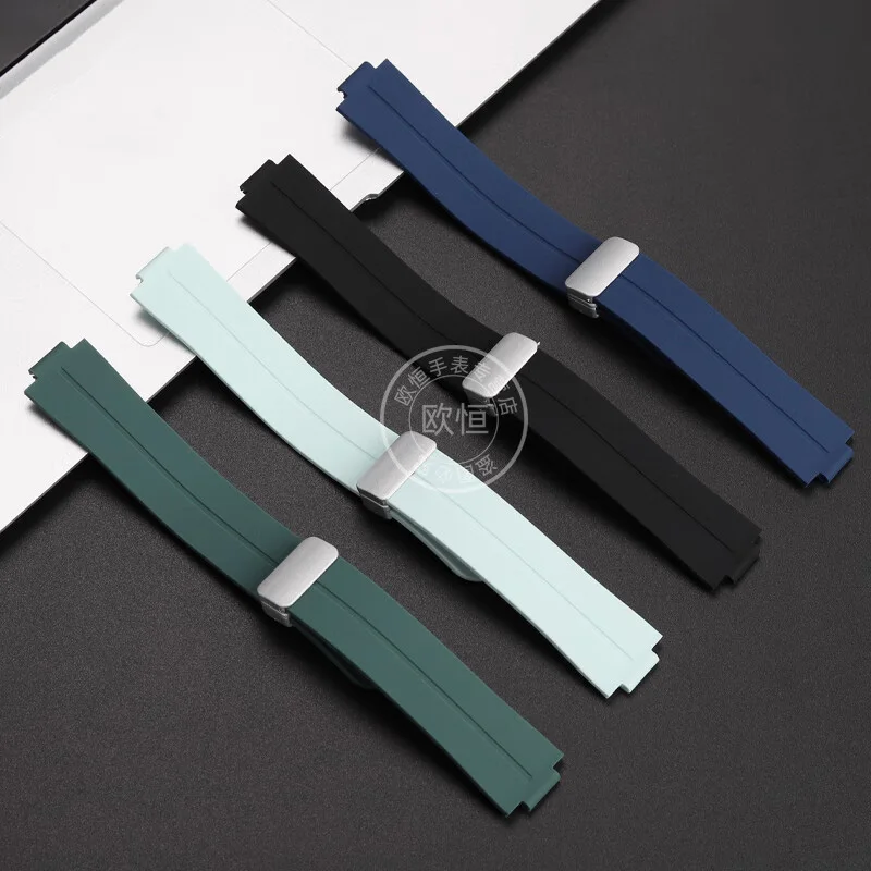 EFR-S108D Magnetic Buckle Soft Silicone strap For Casio EFR-S108 Series Modified Raised Mouth Waterproof Silicone watchband