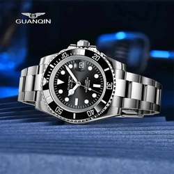 GUANQIN 2023 mens watches Top brand Luxury Military Men's Watch Mechanical Automatic Watch 100M Waterproof Sports Sapphire NH35