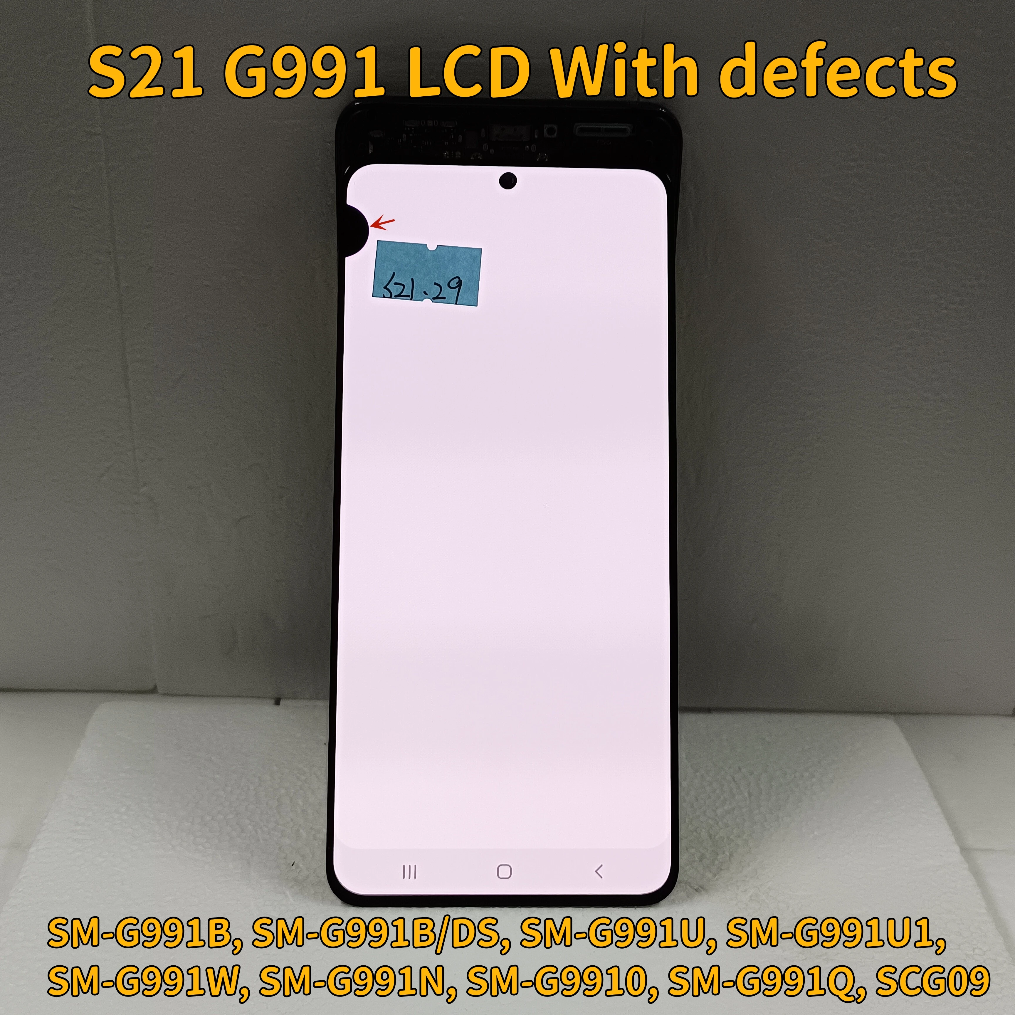 With Dead Pixel 6.2'' AMOLED S21 LCD For Samsung Galaxy S21 5G G991F G991U G991B/DS Lcd Display Touch Screen Assembly LCD Repair