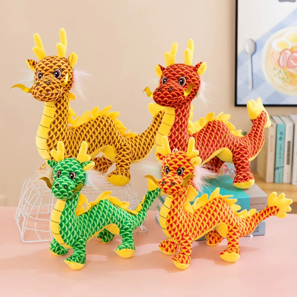 45cm Chinese Special New Year of The Dragon Zodiac Plush Toy Dragon-shaped Rag Doll Children Doll Birthday Gift Imitation Dragon