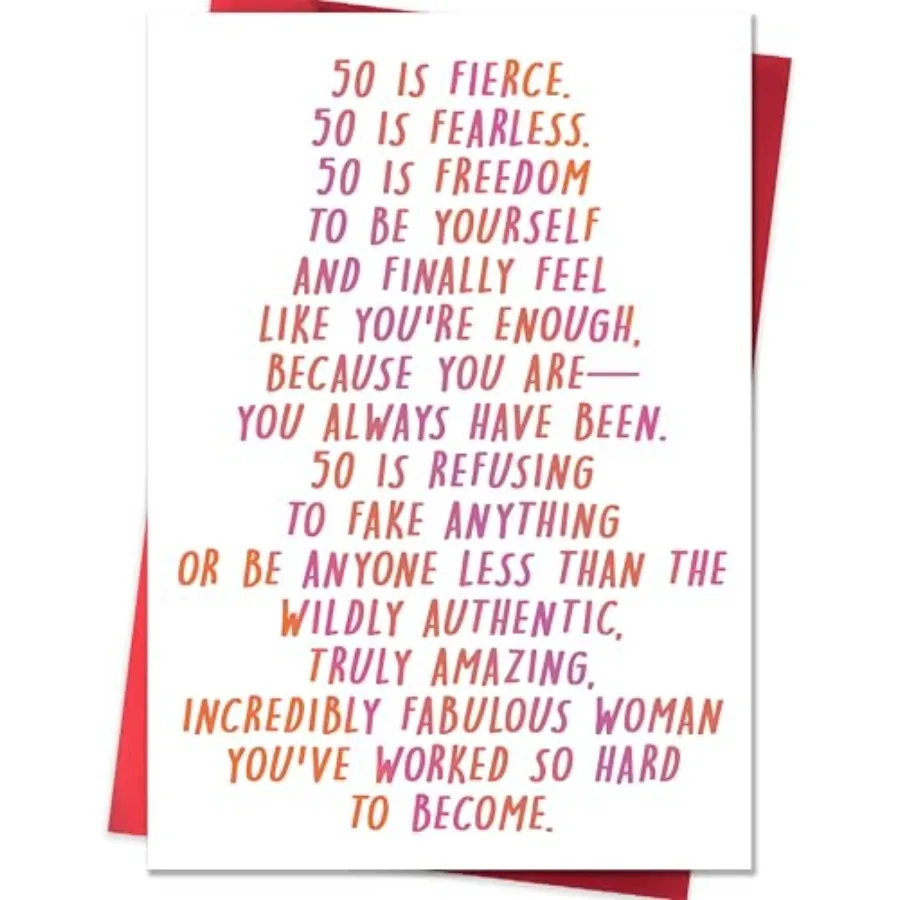 

50th Birthday Cards for Women, 50th Birthday Gifts and Decorations for Women Her, 50 Year Old Birthday Gifts Card for Mom Siste