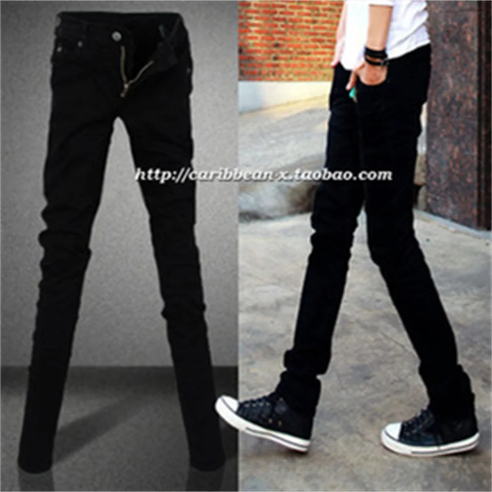 2022 new arrival high quality casual slim elastic black jeans men ,men's pencil pants skinny jeans men pants slim fitting