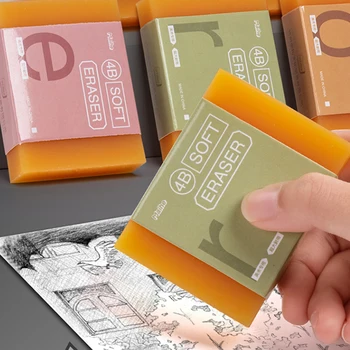 Extra großer, nicht verschmierender, weicher Seifen-Gummi-Radiergummi für B 2B 3B 4B, Zeichnungs- und Skizzenstifte für Schule, Büro, Kunst