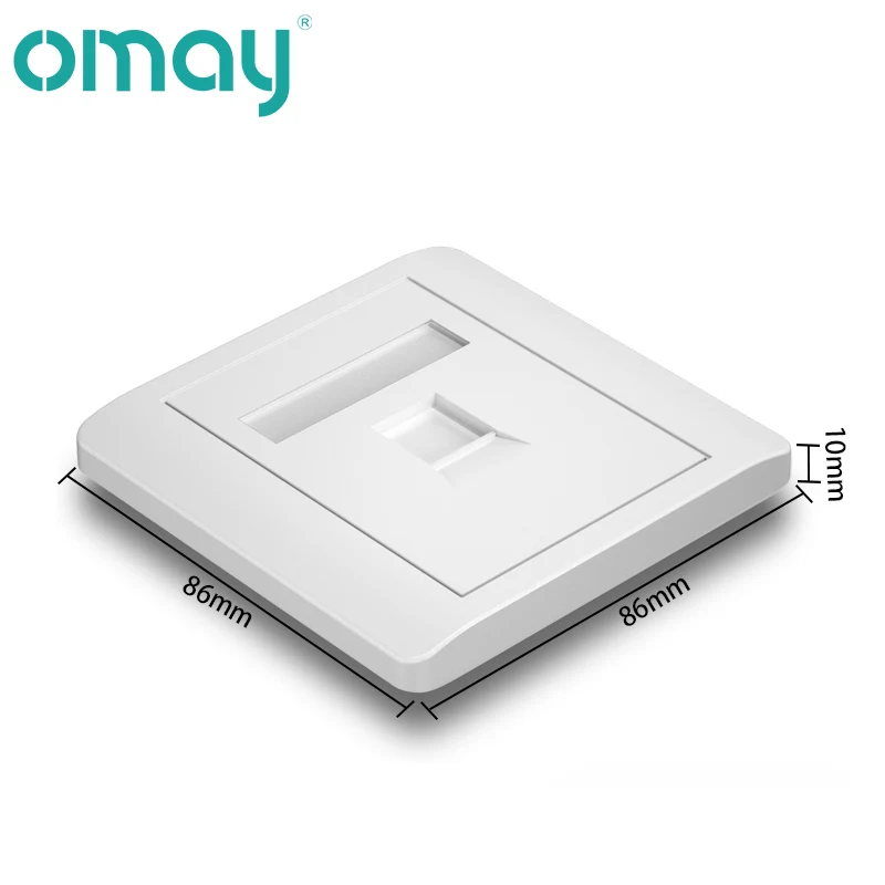 OMAY 86Type Computer Socket Panel Network Module RJ45 Cable CAT5E CAT6/6A/7/8 Interface Outlet Wall Switch Mount Panel Wallplate