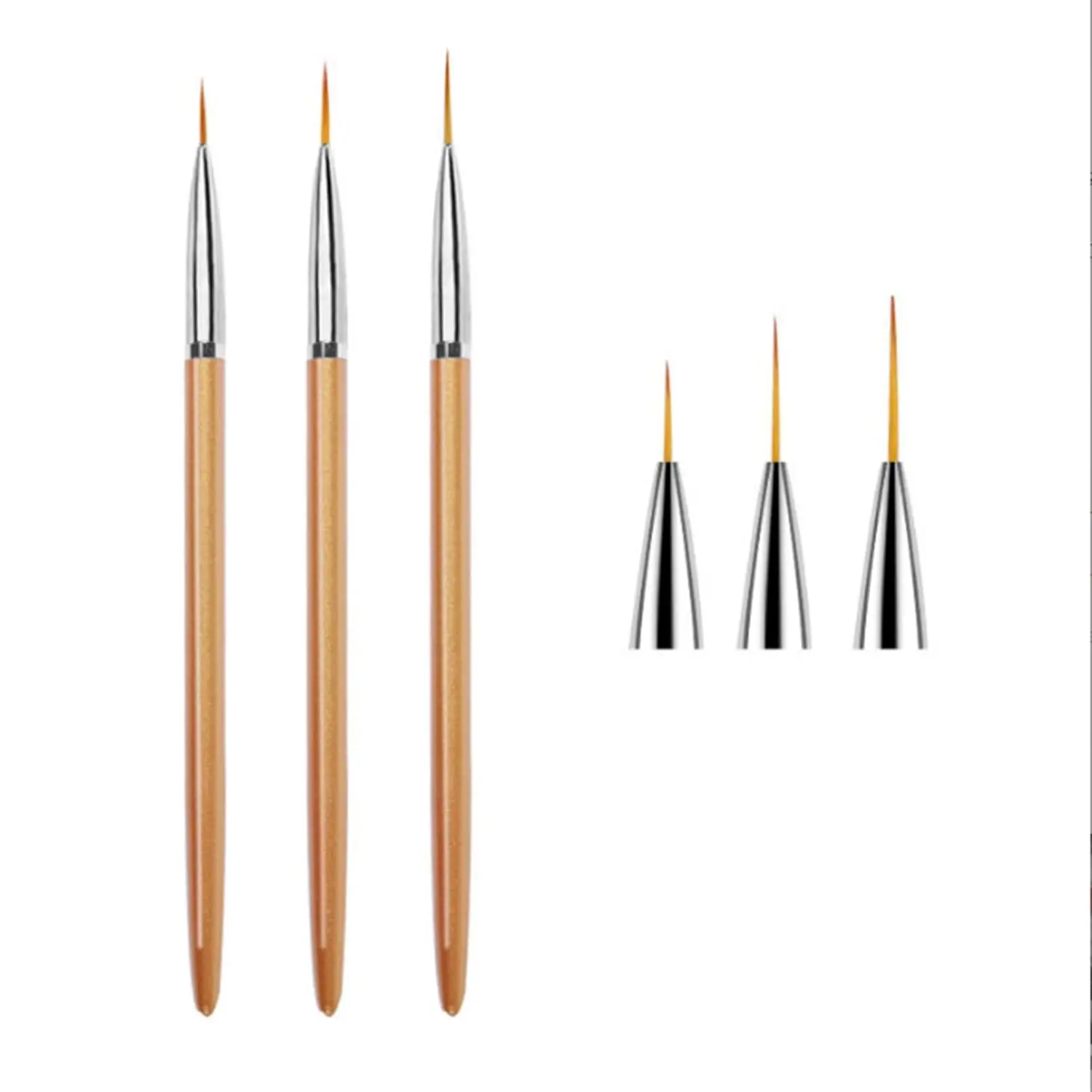 LULAA Pennelli per nail art, set di pennelli per nail art Gel UV acrilico Glitter Disegno Pennelli per pittura Strumenti per unghie per capelli in nylon