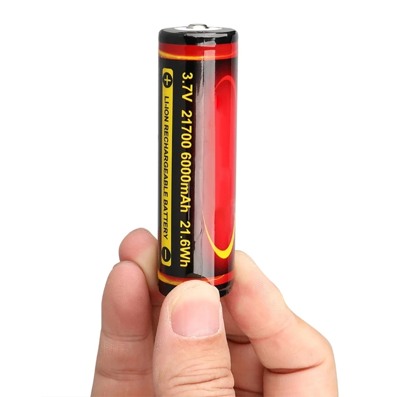 High Capacity 21700 6000mAh 3.7V High Current Rechargeable Batteries Rechargeable for LED Flashlight Torch QXNF