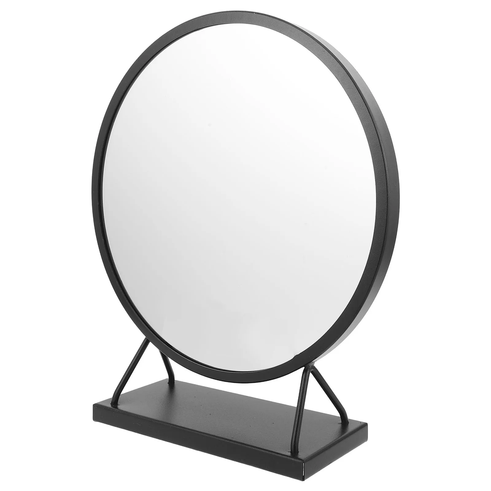 

Black Round Tabletop Makeup Mirror - High Definition Desktop Vanity Mirror for Bedroom Dorm Dressing Table Girls Women Precise