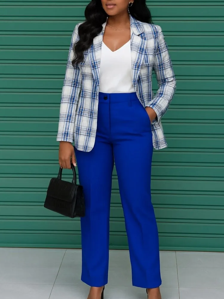 

2 Piece Women Sets 2026 Spring Autumn New Arrival Matching Sets Two Pieces Sets Blazer Top And Pants Suits Outfits Clothing