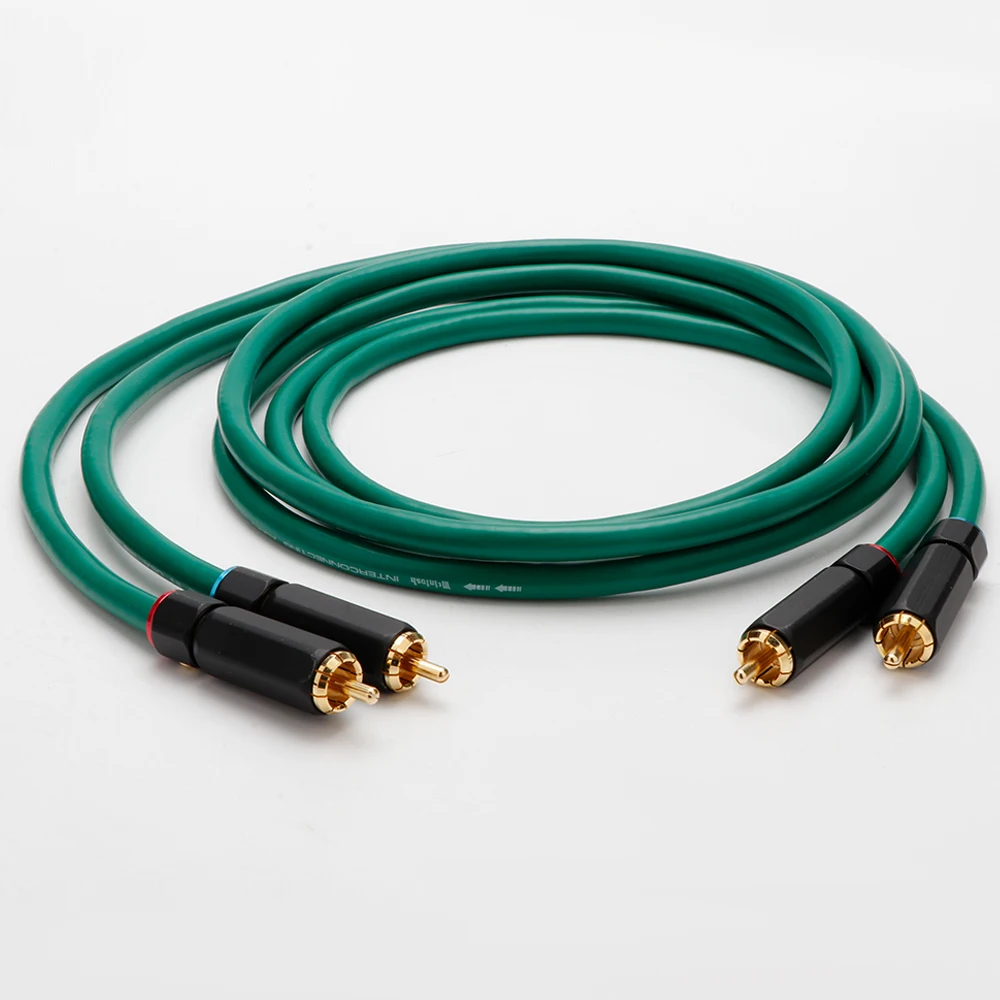 مرحبا نهاية Mclntosh 2328 النحاس + الفضة RCA كابل الصوت RCA ربط كابل RCA ذكر إلى ذكر كابل الصوت لمكبر للصوت CD DVD