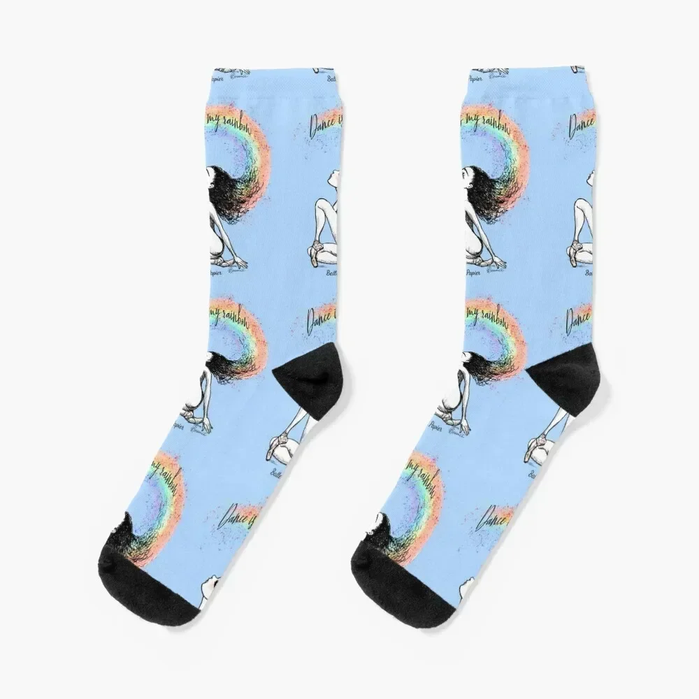 

Dance Is My Rainbow Socks short floor Sports hockey Socks Man Women's