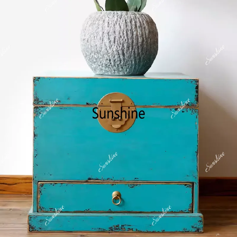 New Chinese antique box with drawers, living room corner