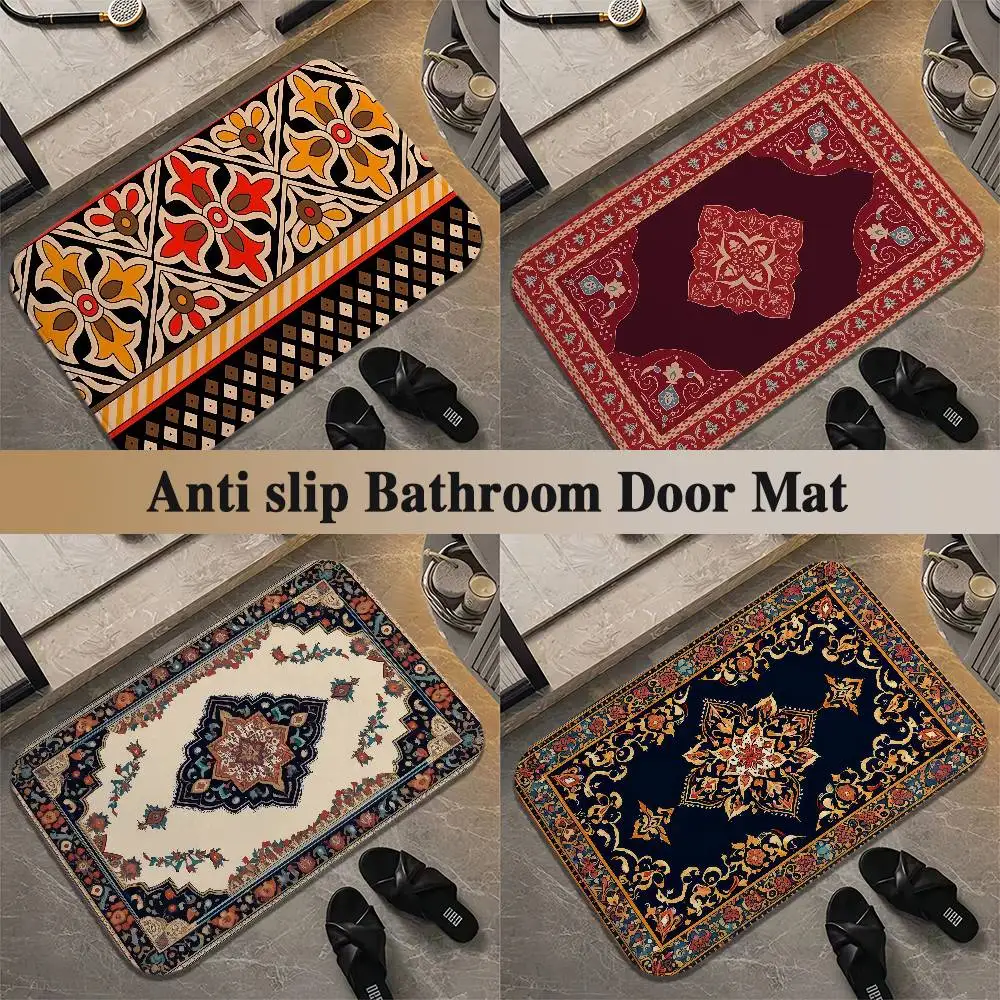 

Bohemian Pattern Floor Mat Printed Large Carpets Living Room And Bedroom Carpets Bathroom Anti Slip Door MATS Small Carpets
