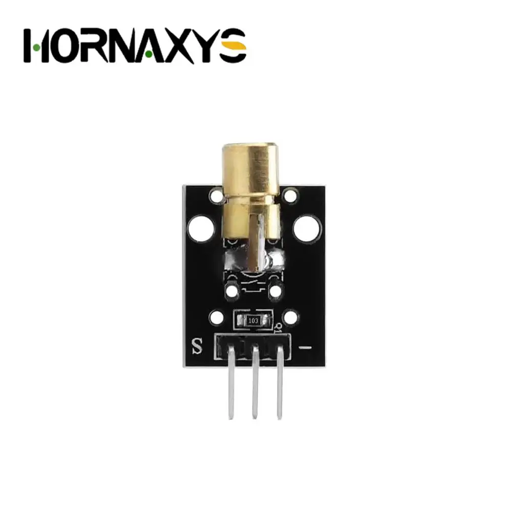 5/10PCS KY-008 3pin 650nm Red Laser Transmitter Dot Diode Copper Head Module for arduino DIY Kit