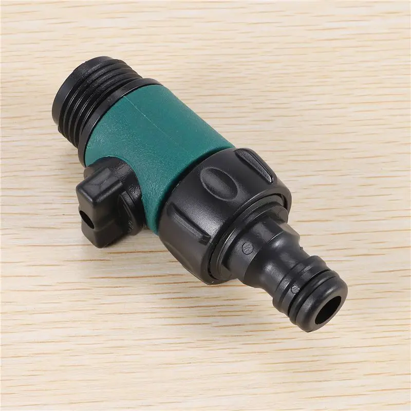 AEE4-Plastic Valve With 3/4 Inch Male Thread Quick Connector Car Wash Garden Irrigation Pipe Fittings Prolong Hose Switch 1 Pc