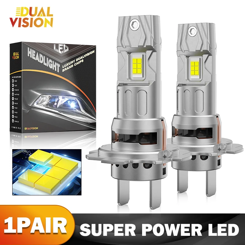 

110W Turbo H7 LED CANBUS Lights 30000LM H4 H11 9012 9005 9006 Mini Lamp 7035 CSP Wireless Car Headlight Bulbs with Fan