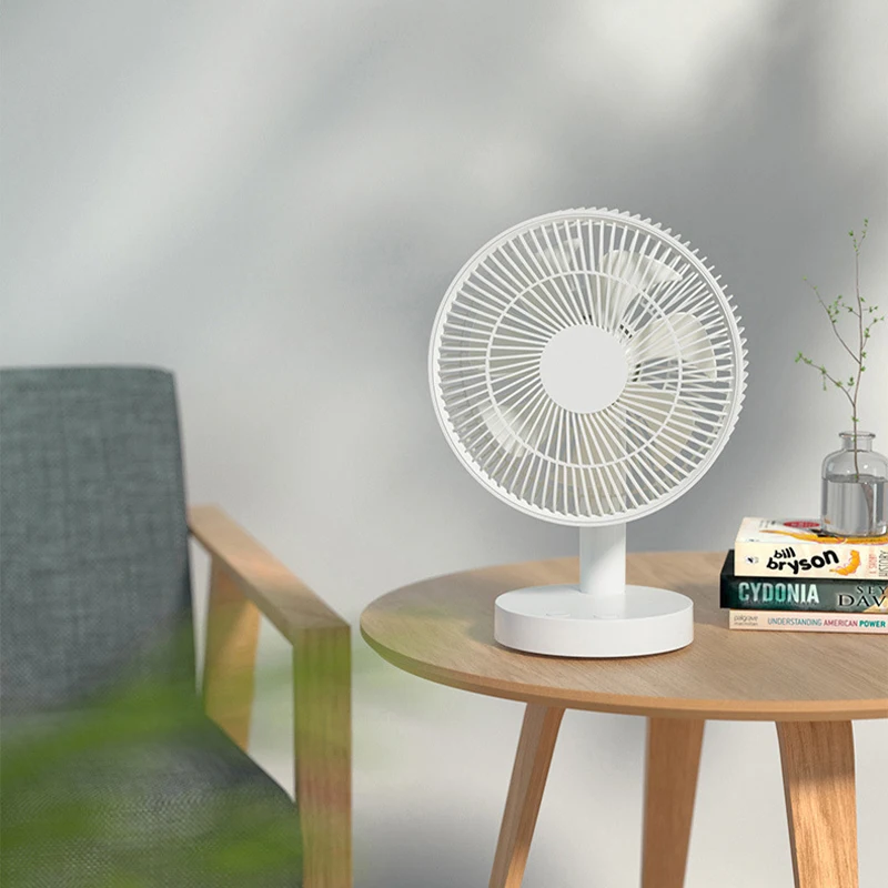 Mini Koelventilator 4 Snelheden Usb Oplaadbare Rustige Draagbare Ventilator Met Timing Functie, 90 Verstelbare Hoek Outdoor Vloer Fan