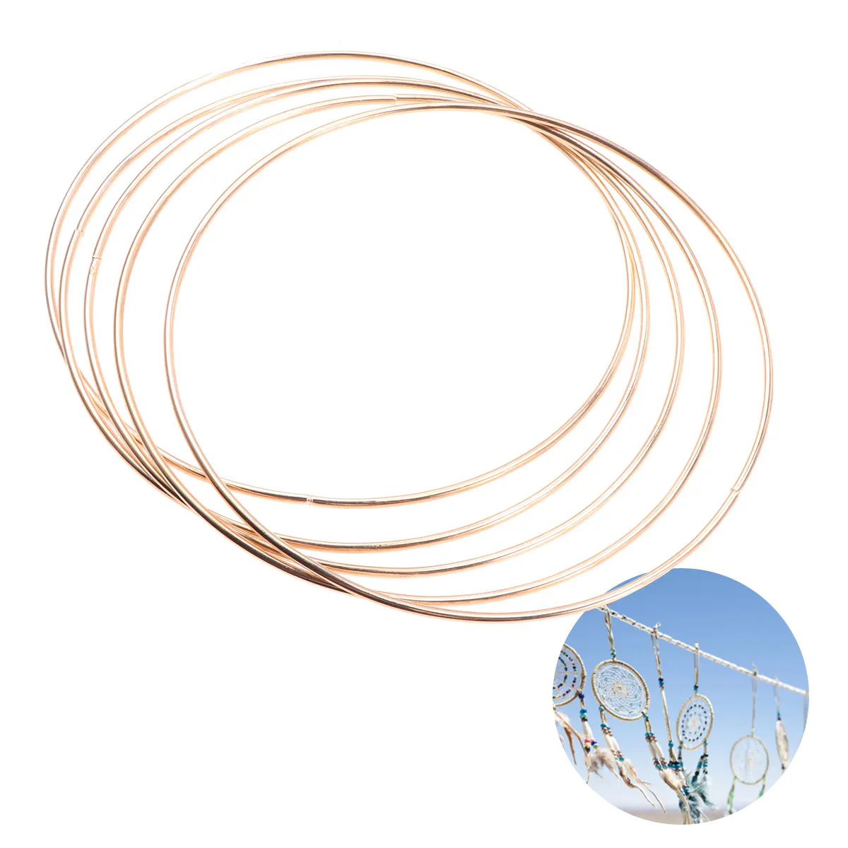 10Pcs Dreamcatcher Accessory Metal Rings Sturdy Smooth Surface 190Mm DIY Decor for Home Art Macrame Plant Hangers