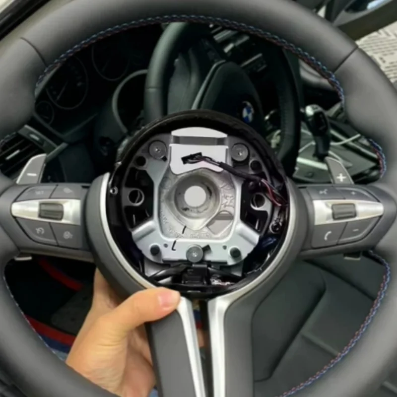 Car Steering Wheel Leather For BMW F10 F30 F80 F82 E90 E92 F01 F11 F20 F22 F31 X5 X6 E71 F15 M3 M4 M5 3 Series Car Accessories