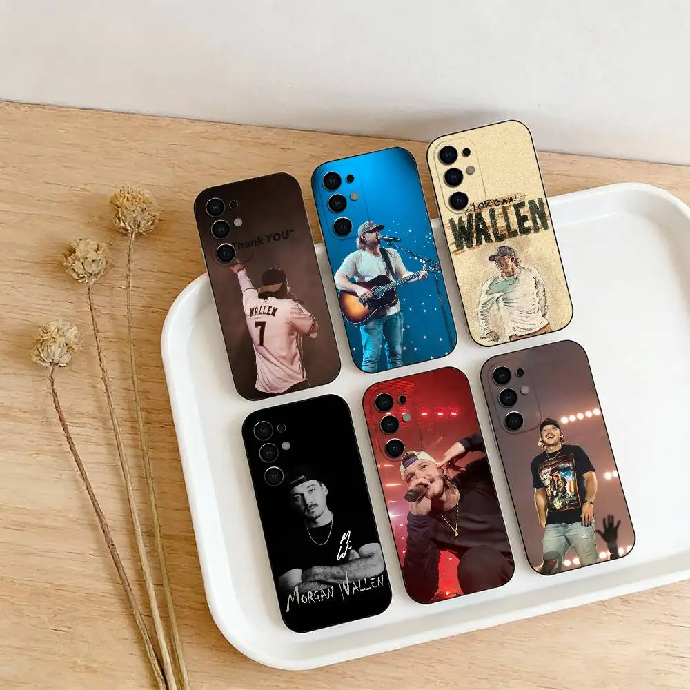 

M-Morgan W-Wallen phone Case For Samsung S25,24,21,22,23,30,Ultra,20,Plus,Fe,Lite,Note Black Soft Cover