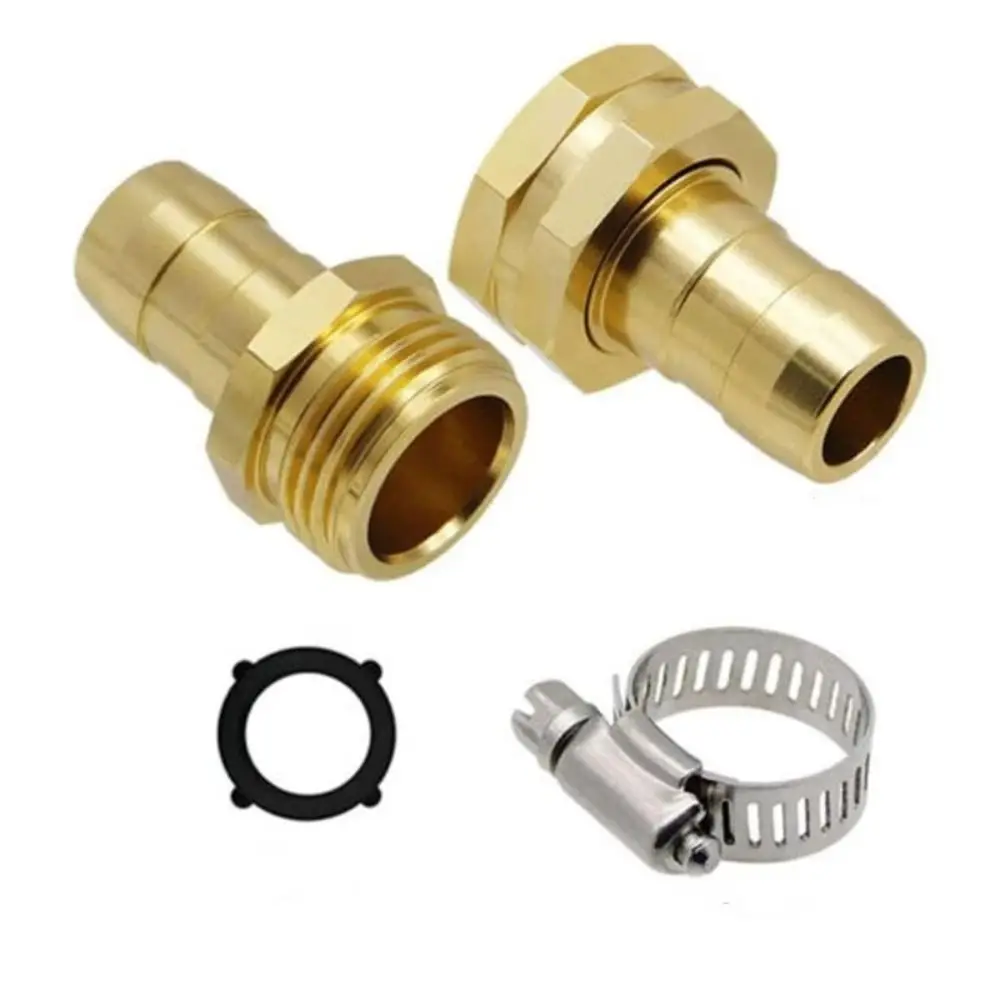 Metal Garden Hose Quick Connectors Durable Leak-proof Repair Damaged Leaky Pipe Irrigation Hose Joint 3/4'' 5/8'' Pipe Fitting