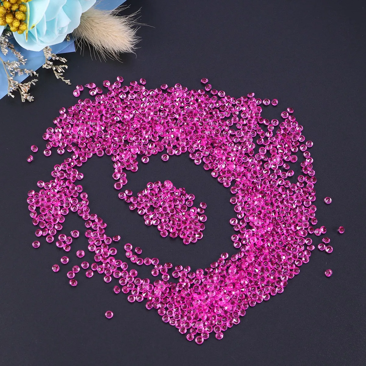 

1000 Pcs Acrylic Drilling Vase Decorations Acrylsteine Halloween Crystals Centerpiece Table Clear Rhinestones Bride