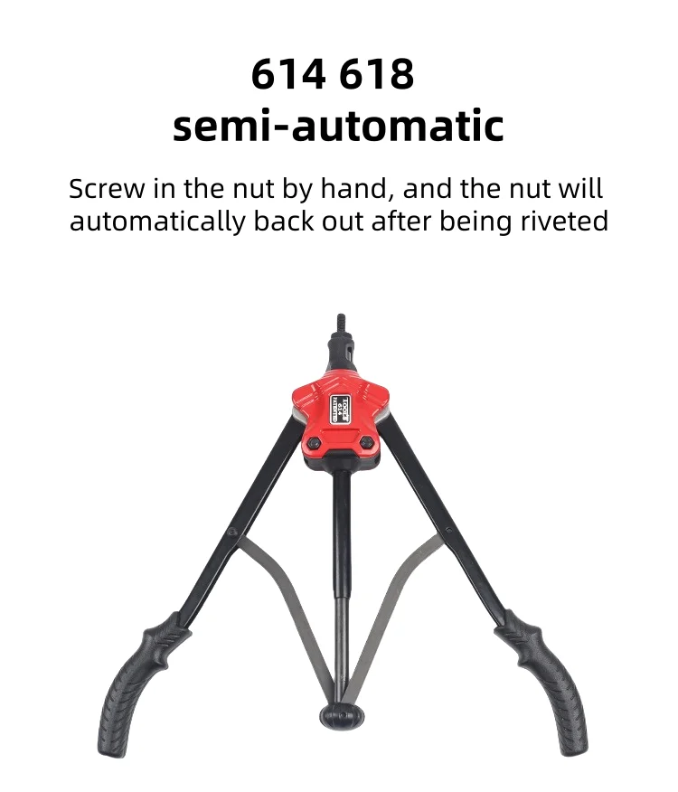 Industrial Heavy Duty Rivet Nut Tool Kit M3-M12 Semi-Automatic Hand Riveter for Steel Aluminum Stainless Steel Nuts