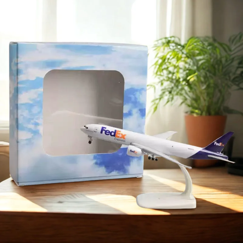 1:300 Metal Scale Aircraft B777 Fedex Planes 20cm With Wheel Landing Gear Model Airplanes Collected Gift By Aviation