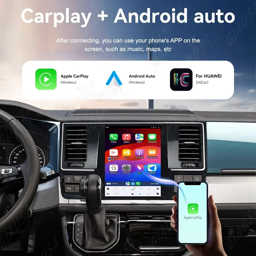 

FJY 10,4-дюймовый сенсорный экран Android 13, автомобильное радио для Volkswagen Caravelle 2014-2019, мультимедийное GPS-аудио, стерео головное устройство Carplay