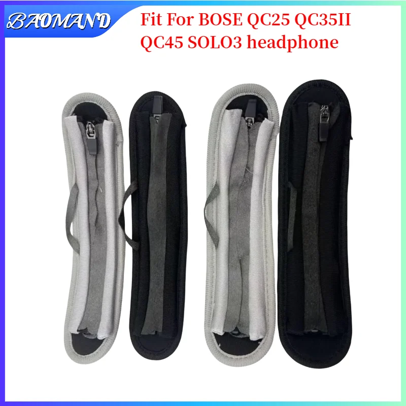 

BAOMAND Head band For BOSE QC25 QC35II QC45 SOLO3 Headphone Protector Zipper Headband headphone knit Accessories