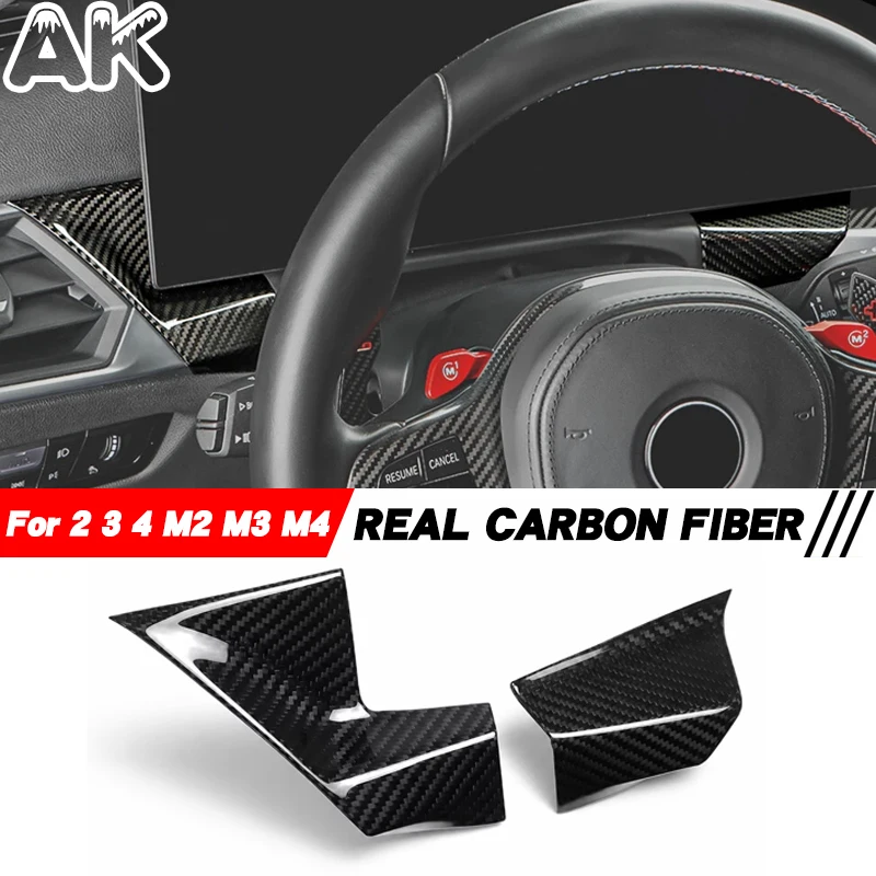 Real Carbon Fiber Center Display Screen Side Panel For BMW 2 3 4 Series G42 G20 G22 G23 G26 M2 G87 M3 G80 G81 M4 G82 G83 24-26