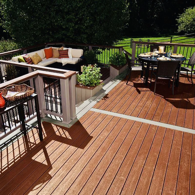 Europe Australia Four Seasons UV Protection Terrace Outdoor Backyard Walkway Wood Plastic Composite Deck WPC Synthetic Deck