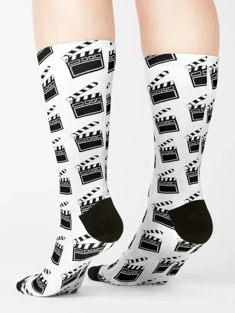 Film Movie Clapperboard Pattern Socks football floor soccer anti-slip hip hop Men's Socks Luxury Women's